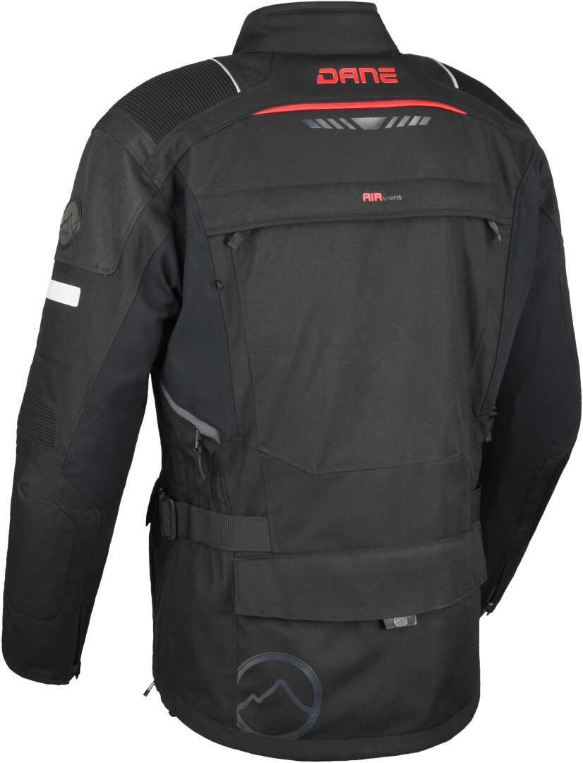 DANE Hornum waterproof Motorcycle Textile Jacket black/red XXL Figure 2