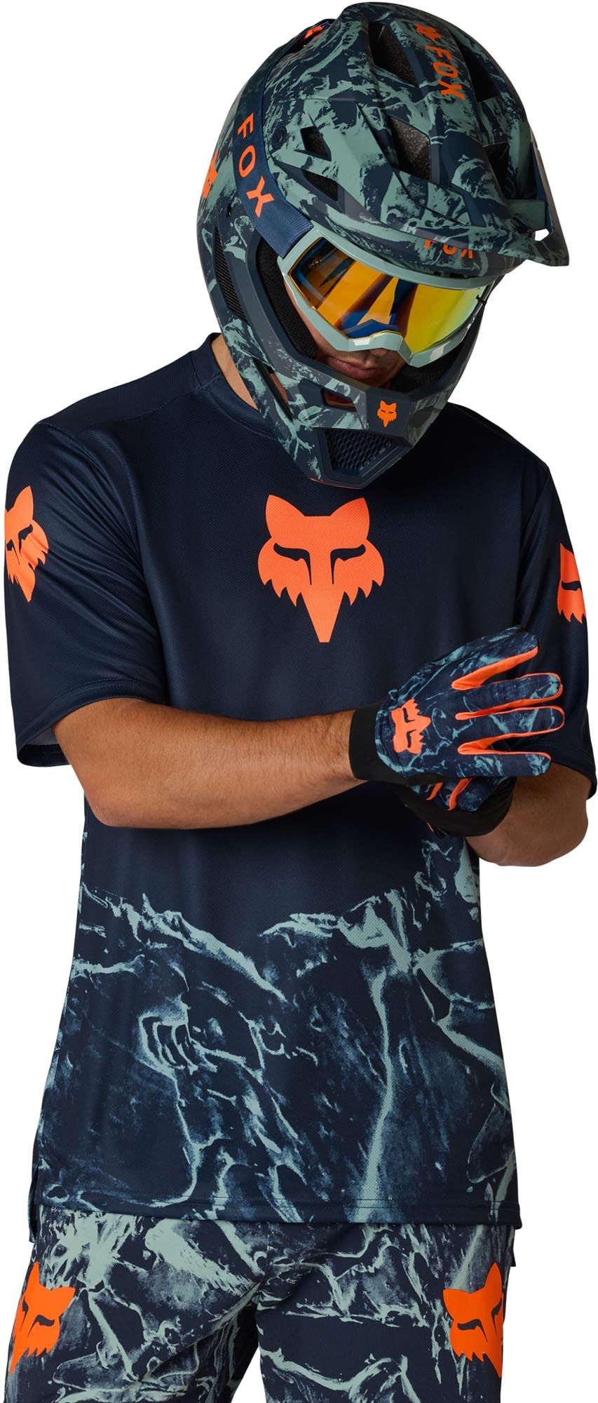 FOX Ranger Image Print Maillot de vélo bleu M Figure 6