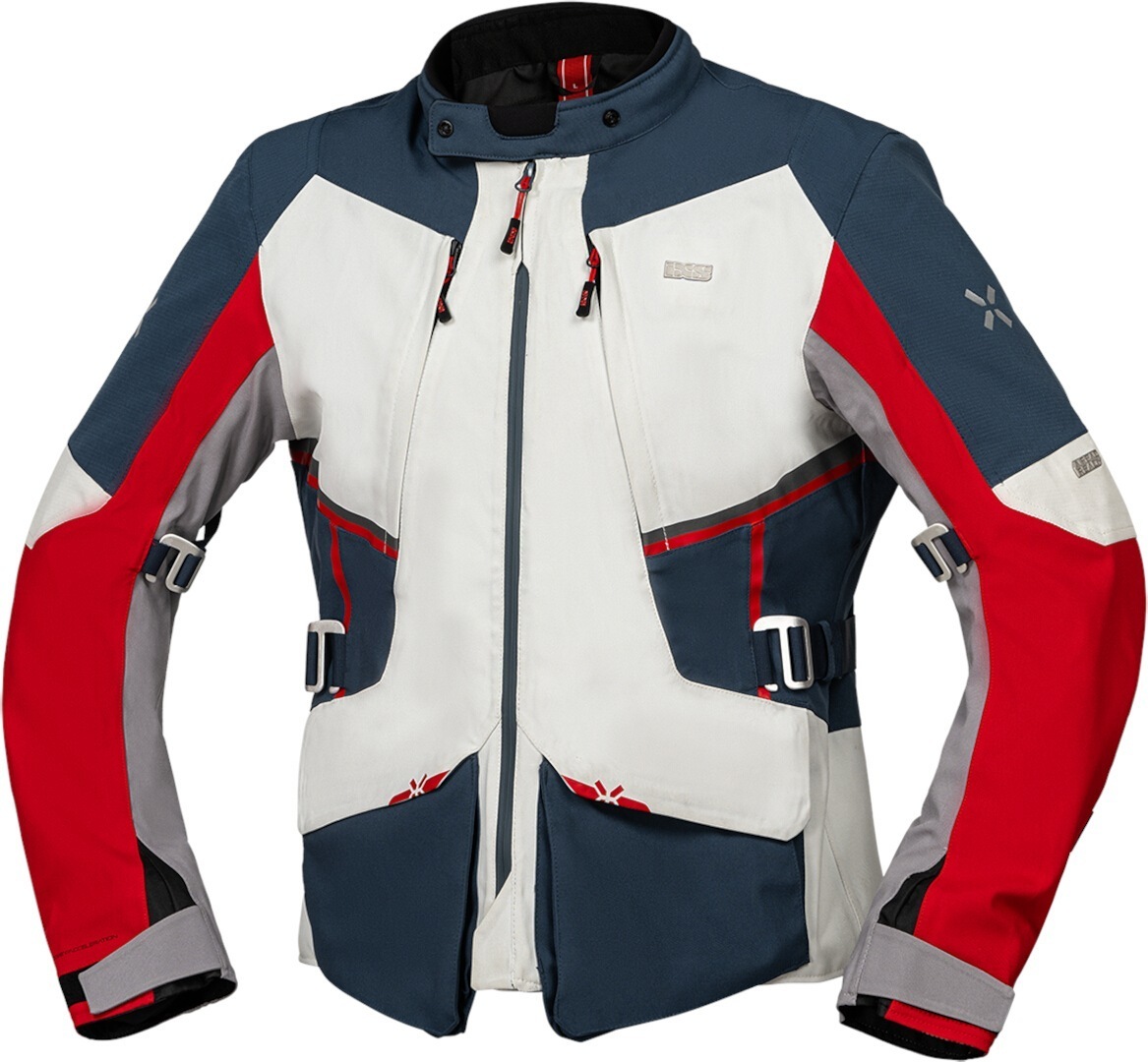 IXS Tourster-STX 1.0 waterproof Motorcycle Textile Jacket grey/blue/red M Figure 1
