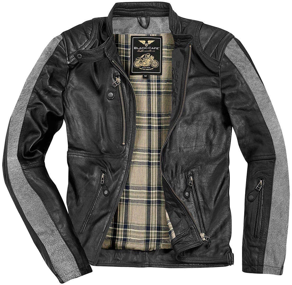 Black-Cafe London Vintage Motorcycle Leather Jacket black 60 Figure 2