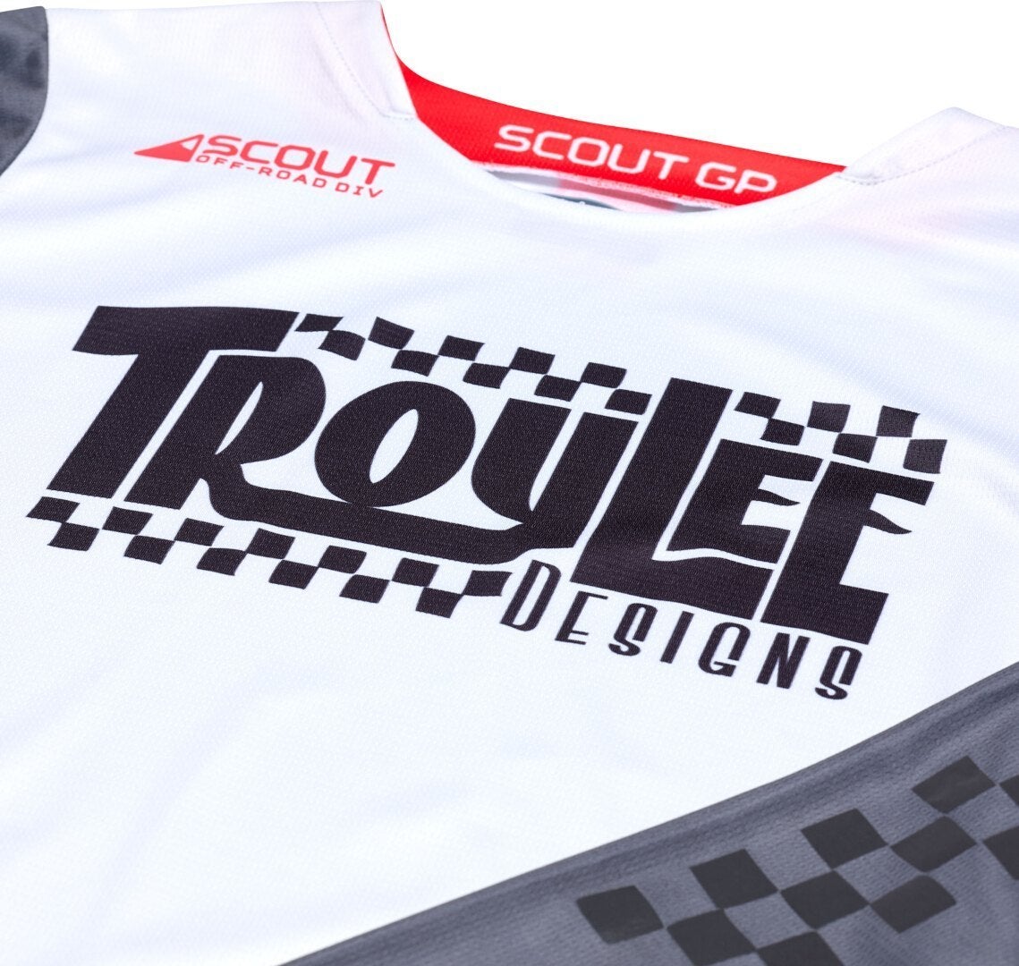 Troy Lee Designs Scout GP Big Lee Motocross Jersey white/grey M Figure 5