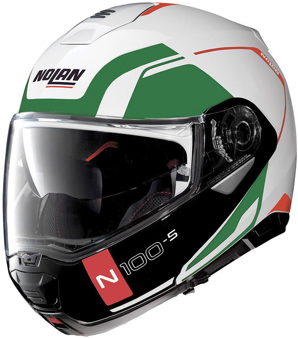 Nolan N100-5 Consistency N-Com Casco nero/bianco/rosso/verde XL (62) Figura 1