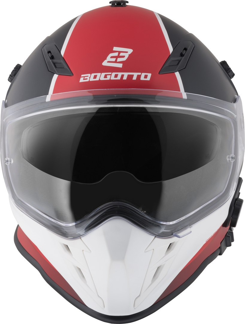 Bogotto H331 BT Tour EVO Bluetooth Enduro Helmet black matt/red/white 2XL Figure 11
