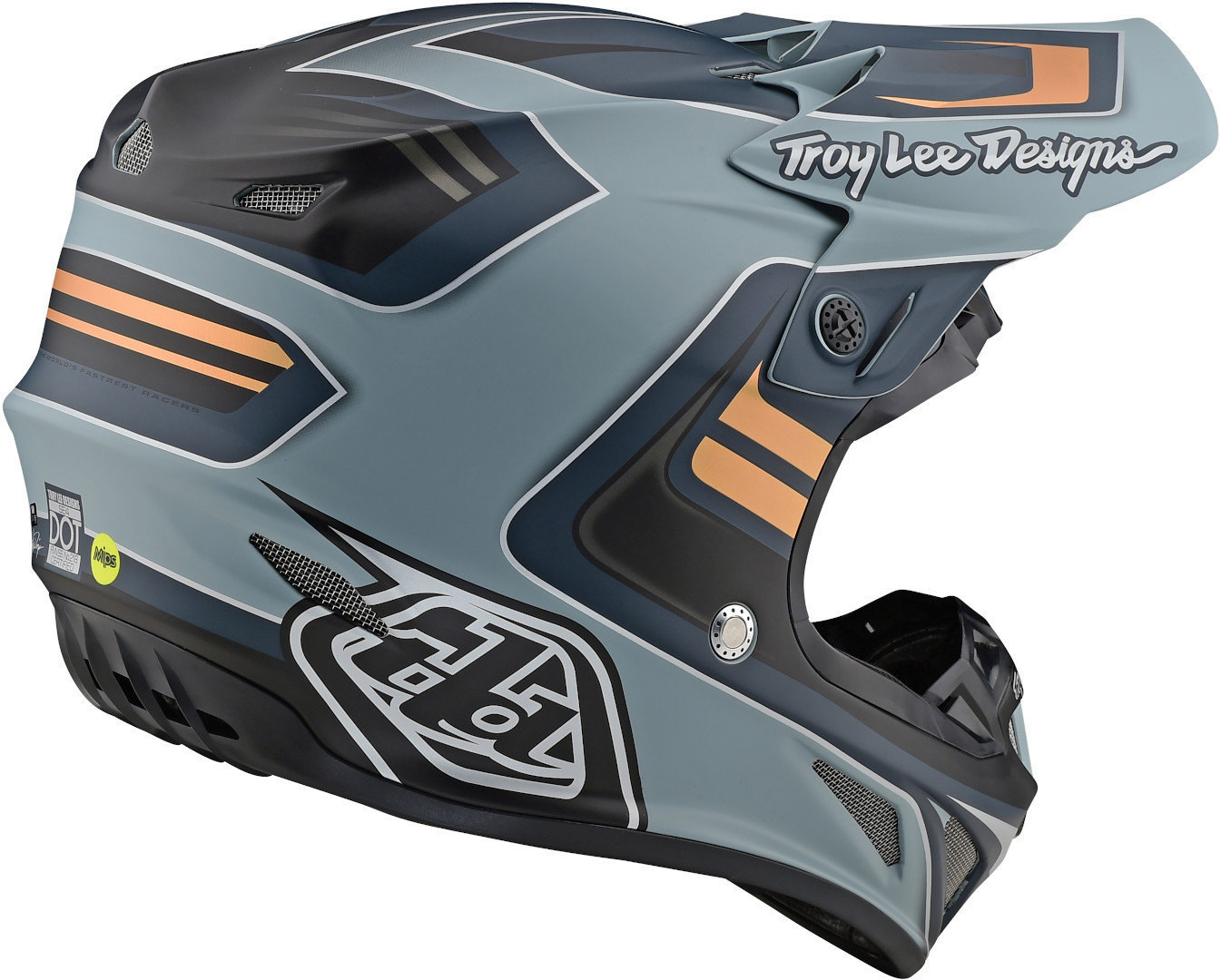 Troy Lee Designs SE4 Flash MIPS Motocross Helm grau/silber 2XL Abbildung 5