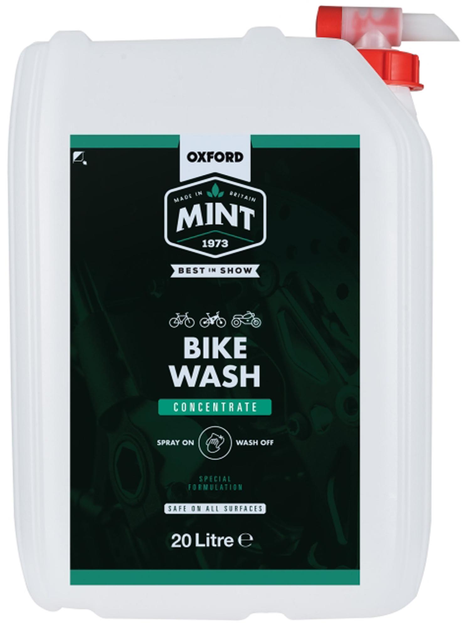 Side view of Oxford Mint Bike Wash Refill Station 20L