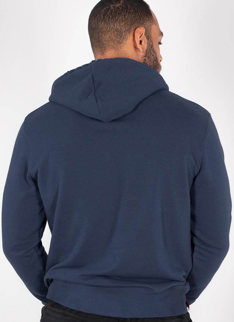 Alpha Industries Basic Sudadera con capucha azul/blanco M Figura 3