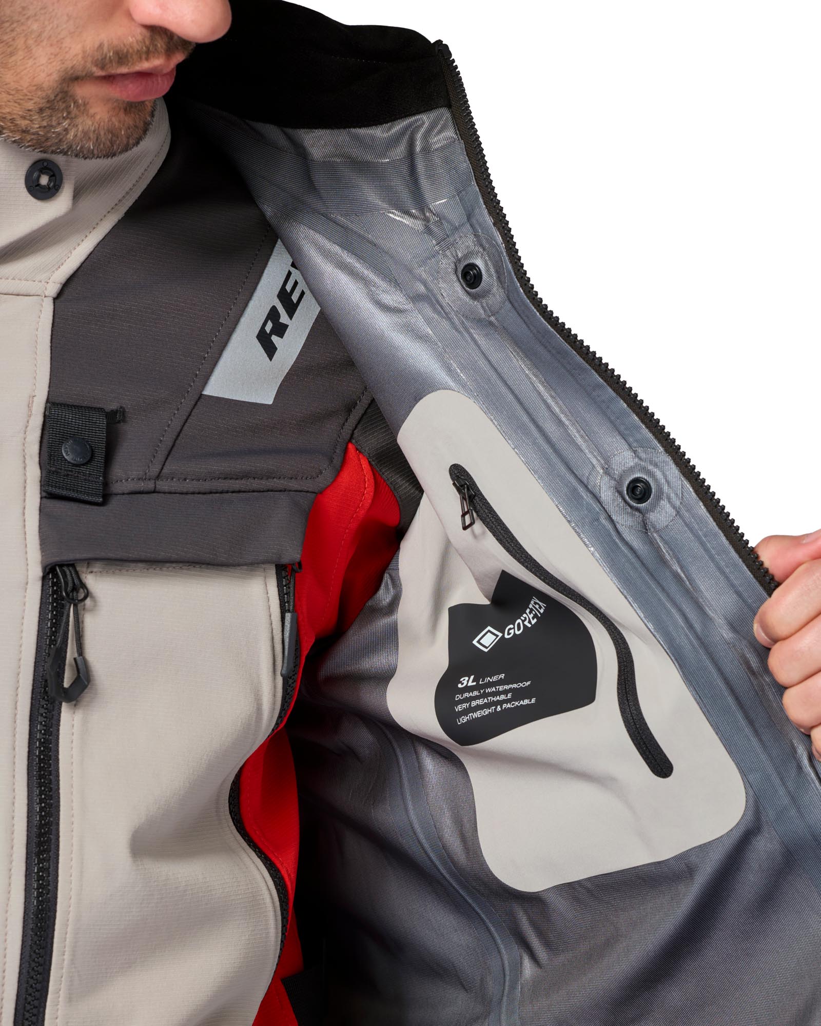 Revit Defender 4 GTX waterproof Motorcycle Textile Jacket anthracite/red 3XL Figure 28