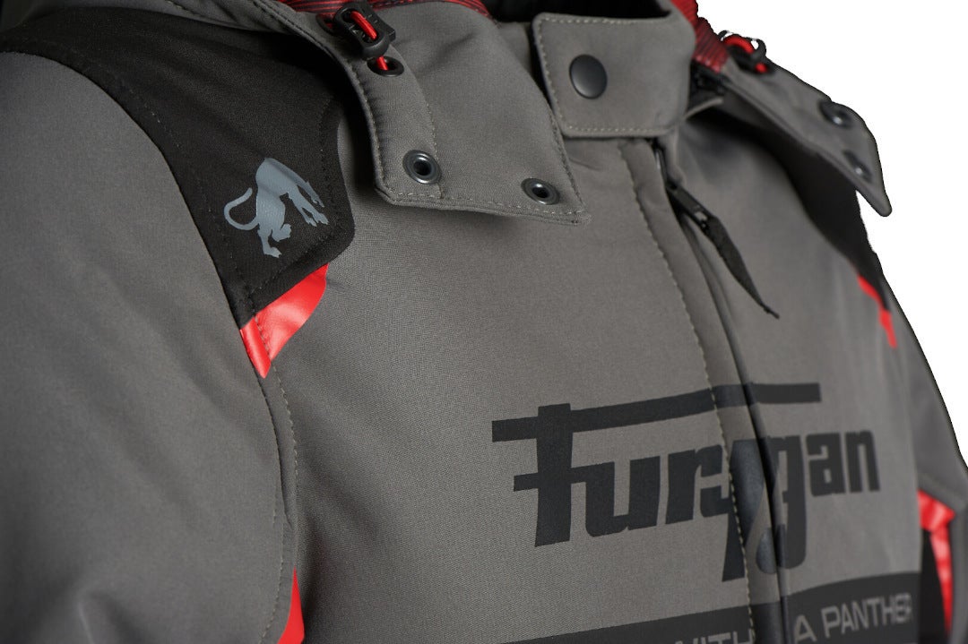 Furygan Sektor Roadster Motorcycle Textile Jacket dark grey/black/red L Figure 3