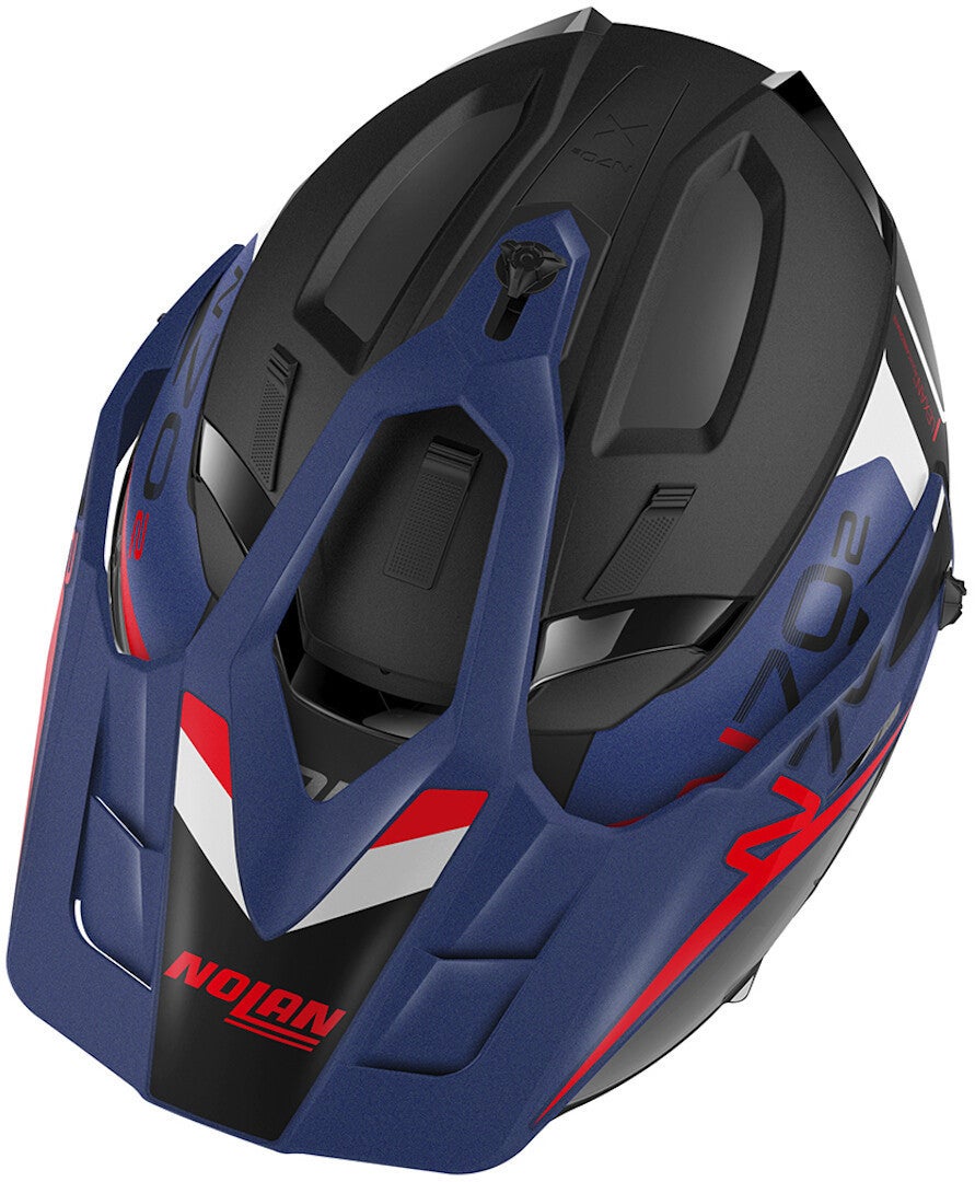 Nolan N70-2 X Bungee N-Com Hjelm sort mat/blå M (58) Figur 2