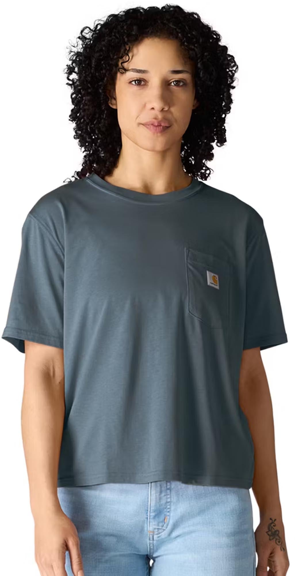 Carhartt Loose Fit Lightweight Short Sleeve Crewneck Ladies Triko Železo/Modrá M Obrázek 2