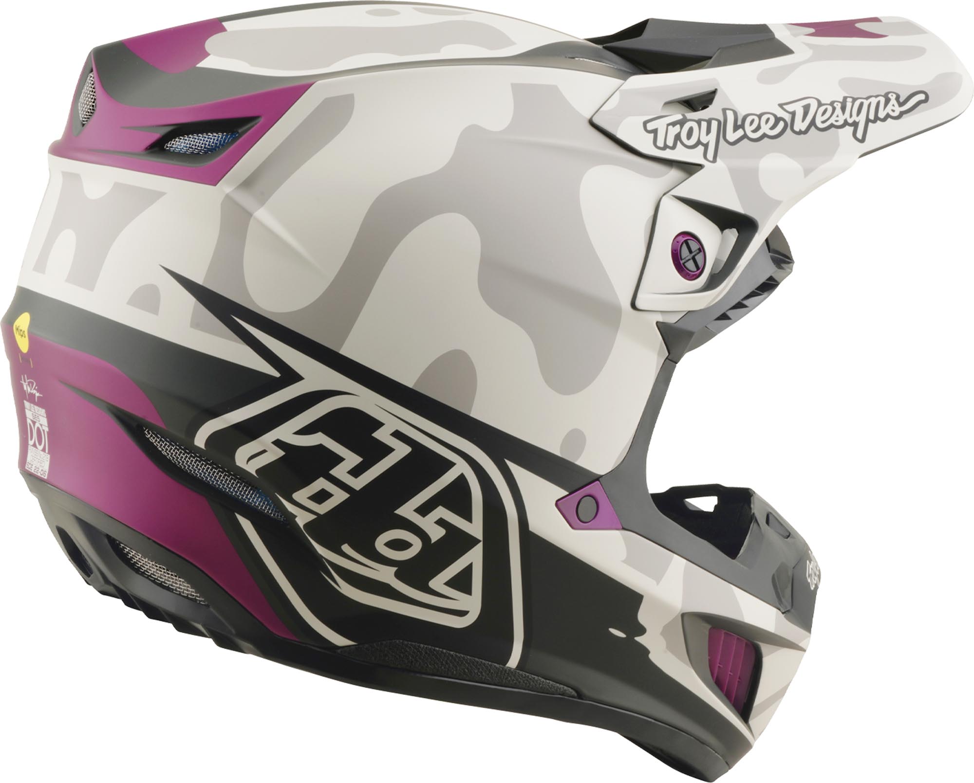 Troy Lee Designs SE5 Composite MIPS Myth Motocross Helm hellgrau L (58/59) Abbildung 4