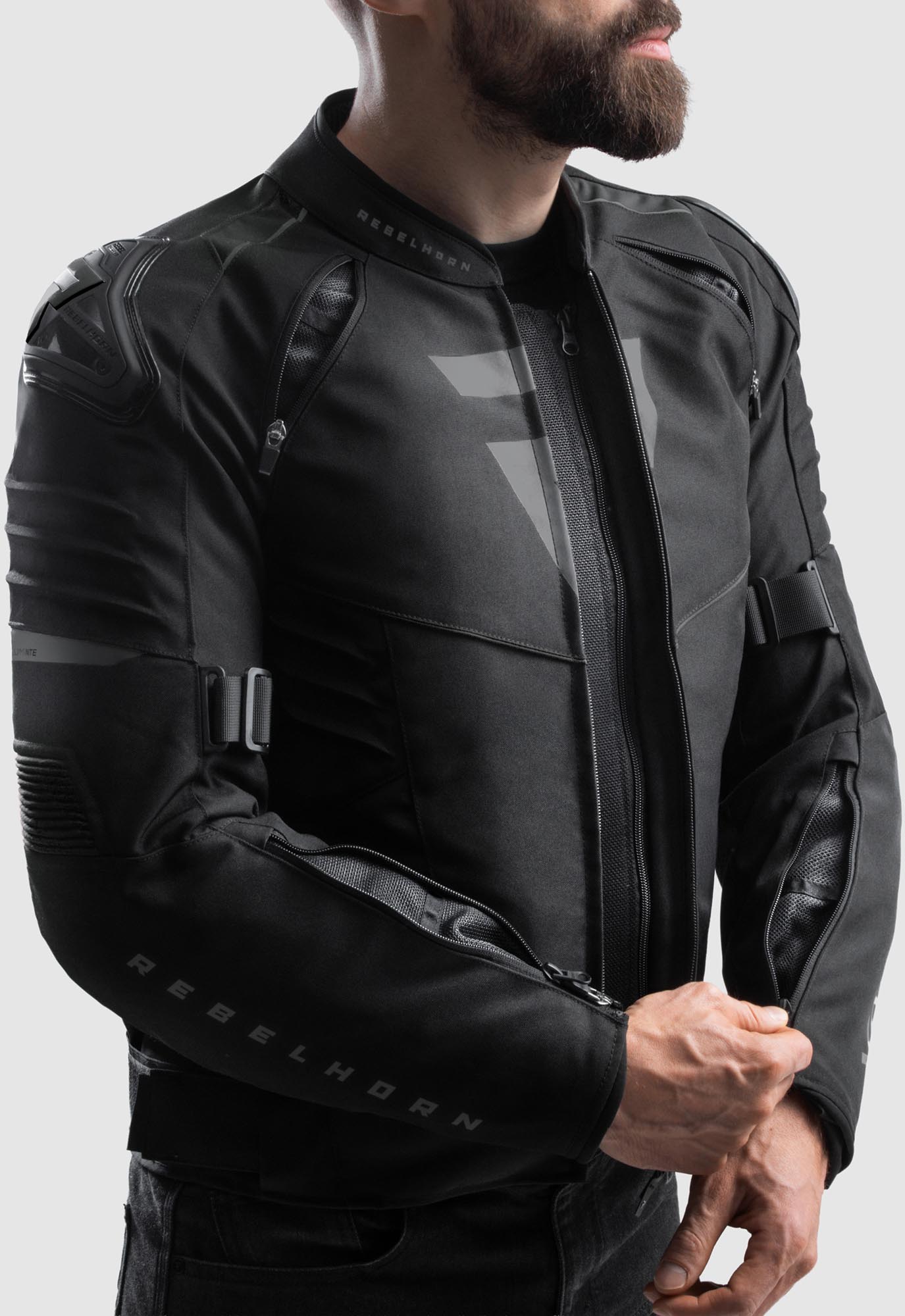Rebelhorn Vandal 2 waterproof Motorcycle Textile Jacket black M Figure 3