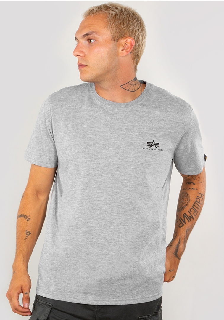 Alpha Industries Basic T Small Logo T-Shirt grey S Figure 1