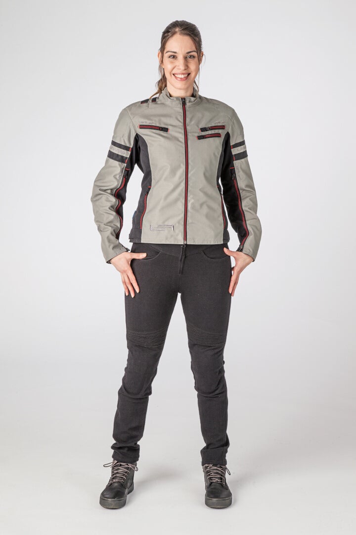 Lindstrands Liden waterproof Ladies Motorcycle Textile Jacket light grey/black 38 Figure 3