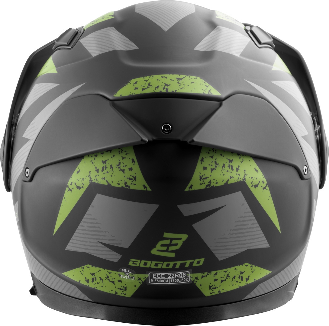 Bogotto FG-102 Safari Cască Enduro din fibră de sticlă negru mat/gri/verde M Figura 7
