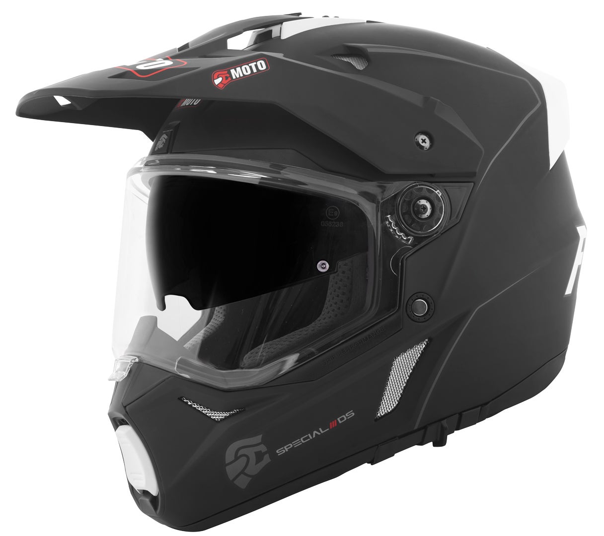 FC-Moto Merkur Pro Straight Casco Enduro Bianco/nero 2XL Figura 1