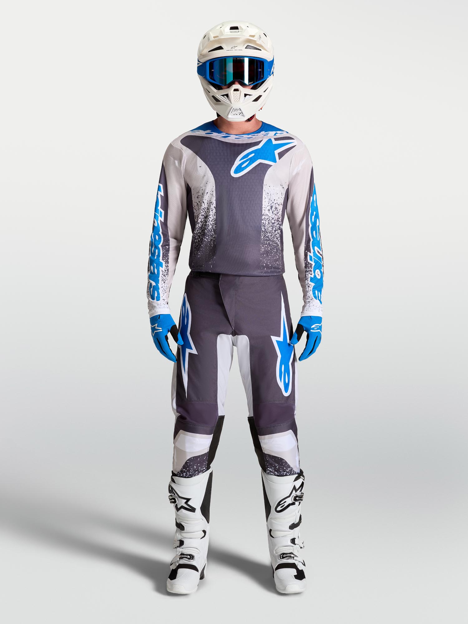 Alpinestars Fluid Drag Motocross Jersey black/grey/blue S Figure 5