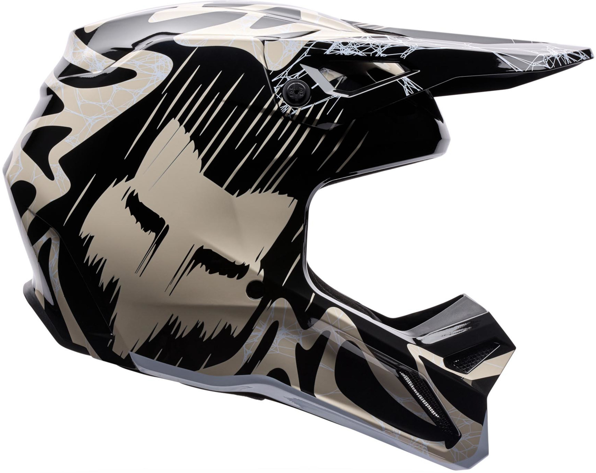 FOX V1 Diffuse Special Edition Motocrosshjelm Sort/beige S Figur 2