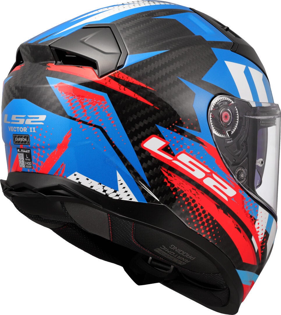 LS2 FF811 Vector II Carbon Tantic Helm blau/rot/weiß XL (61/62) Abbildung 5