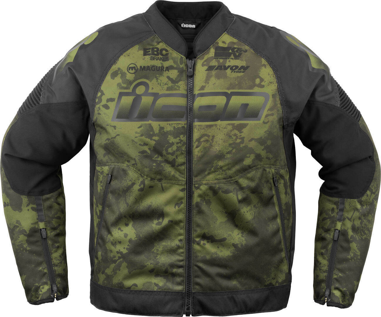 Icon Overlord3 Magnacross Motorcycle Textile Jacket green/black 3XL Figure 1
