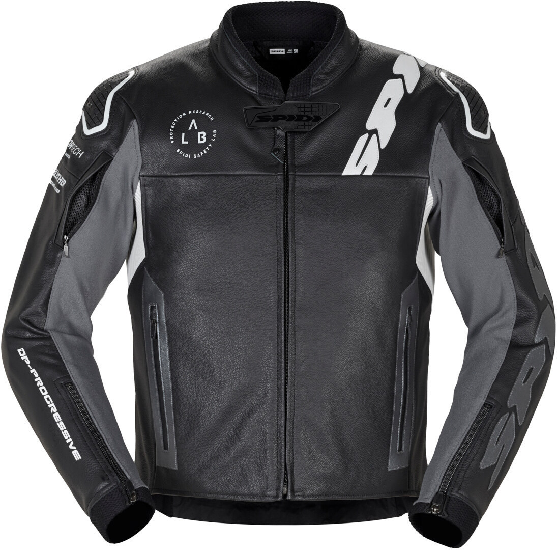Spidi DP Progressive Blouson en cuir de moto Noir/Blanc 54 Figure 1