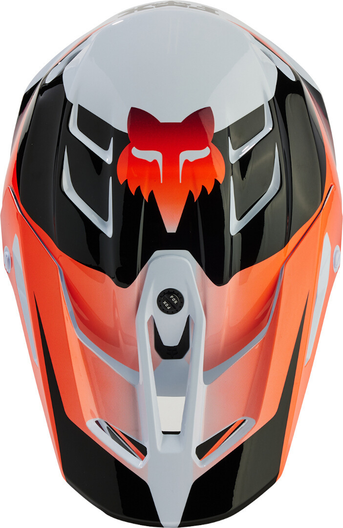 FOX V3 Streak Cască de motocross pentru tineret Alb/Roșu Y/S (49/51) Figura 7