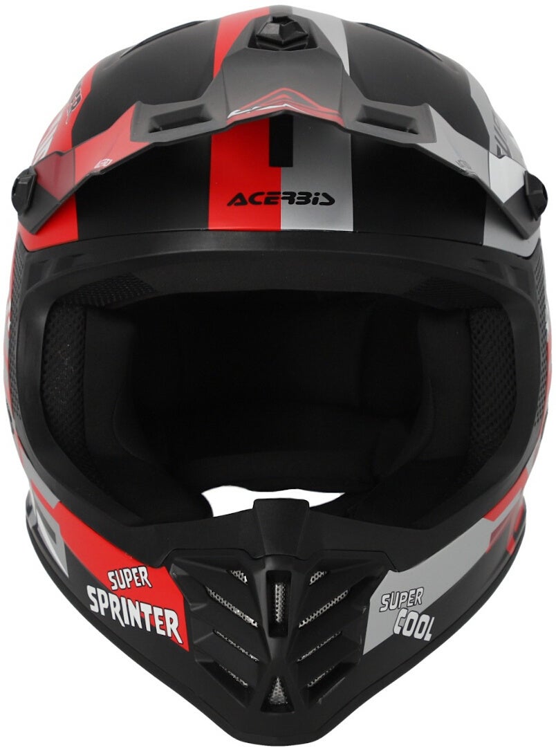 Acerbis Profile Casco da motocross per ragazzi nero opaco/rosso Y/L (51/52) Figura 5