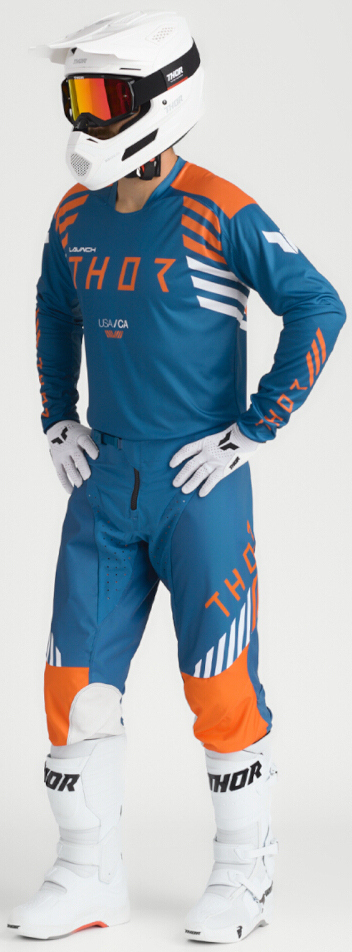 Thor Launchmode Zone Pantalons de motocross bleu/orange 36 Figure 6