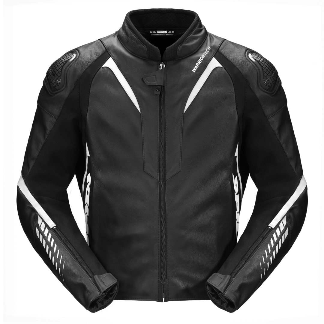 Spidi NKD-1 Motorcycle Leather Jacket black/white 60 Figure 1