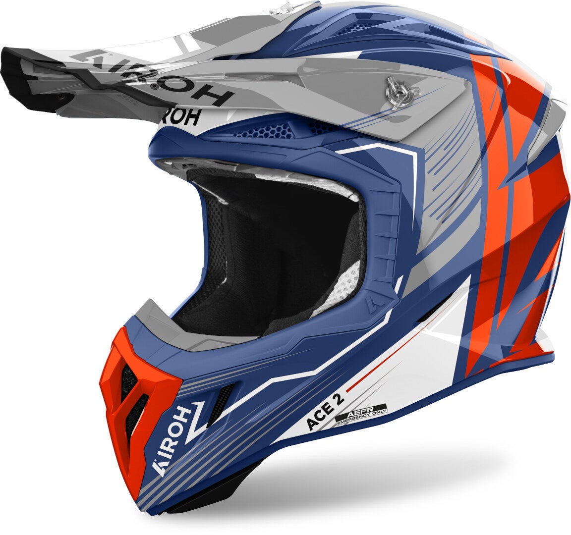 Airoh Aviator Ace 2 Engine Casco da motocross blu/arancione XL (61) Figura 1