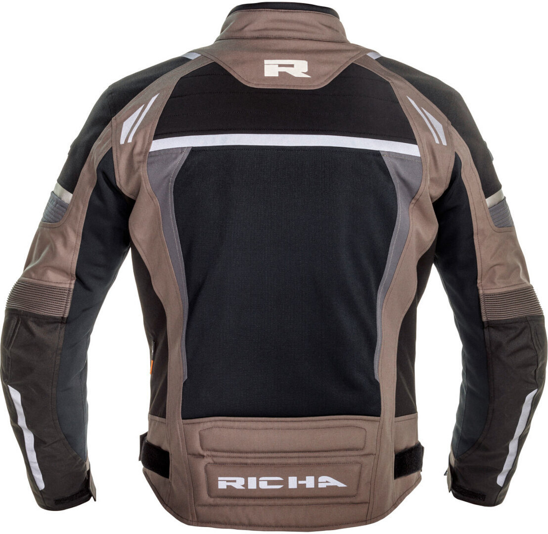 Richa Airstream-X vattentät motorcykel textil jacka brun/svart M Figur 2