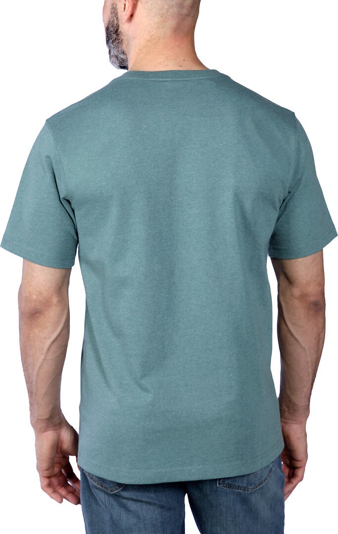 Carhartt EMEA Core Logo Workwear Short Sleeve Triko modrá/zelená L Obrázek 4