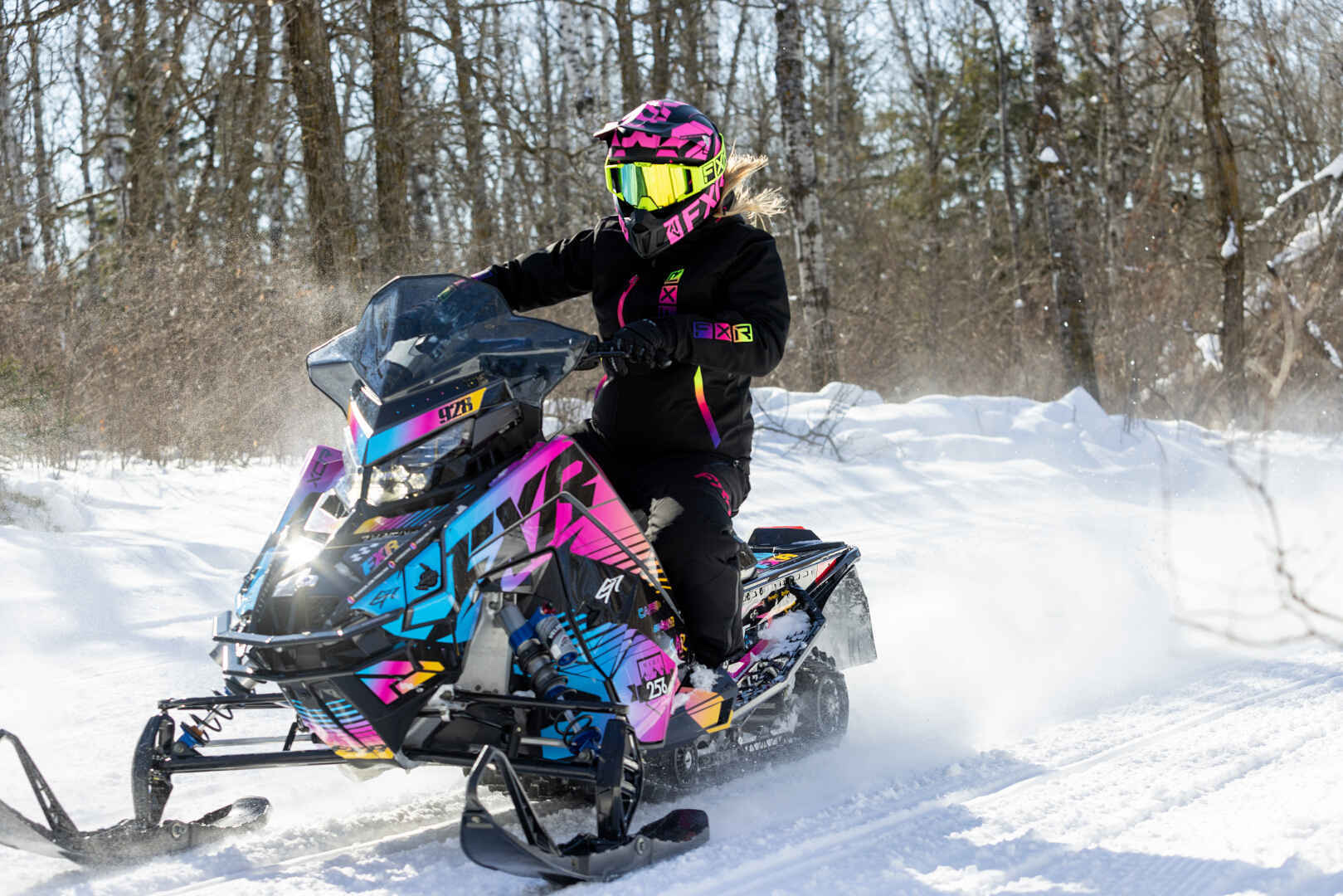 FXR Evo FX 2023 Ladies Snowmobile Jacket black/multicoloured 6 Figure 3