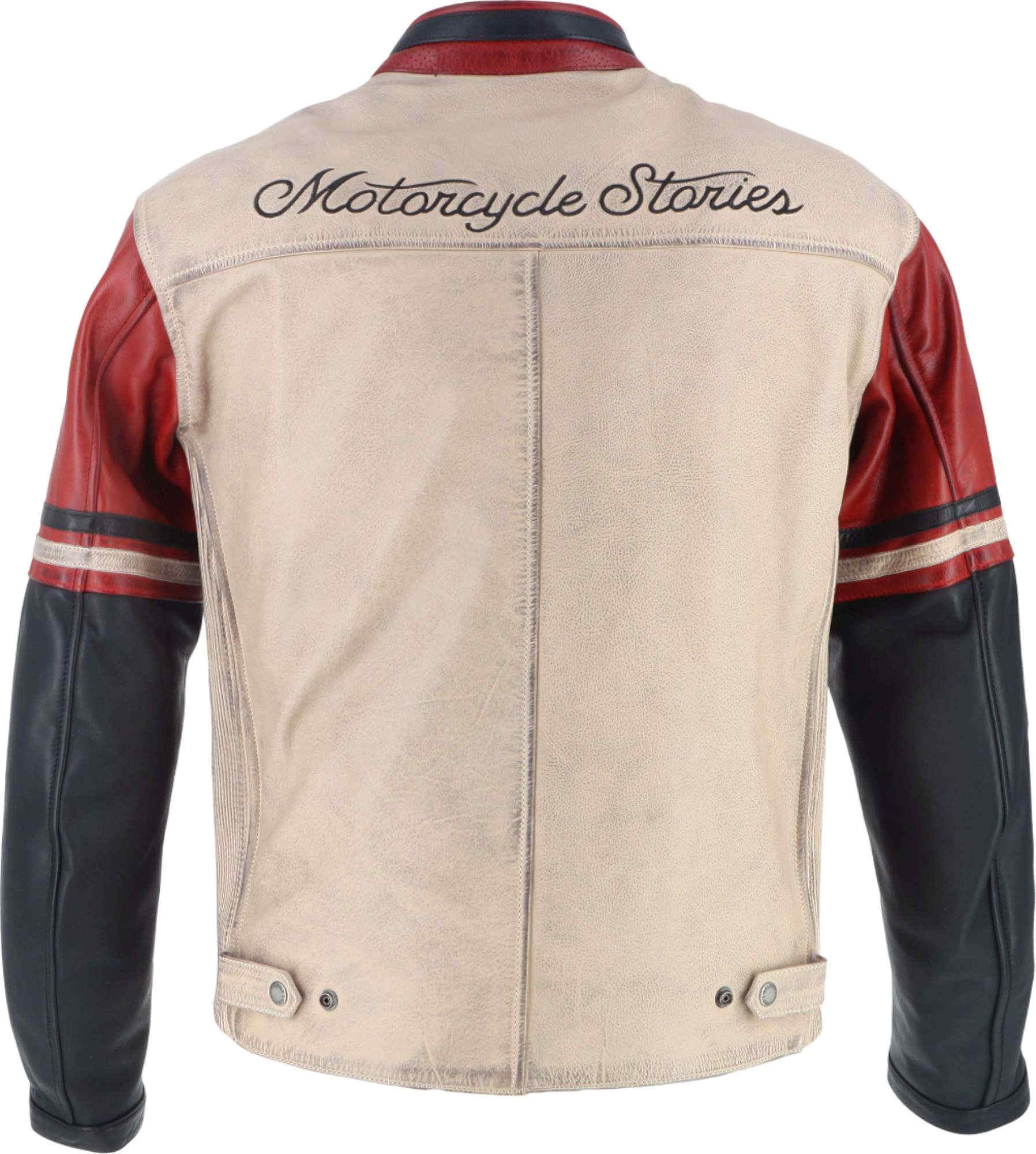 Helstons Indianapolis Motorcycle Leather Jacket black/beige/red L Figure 4