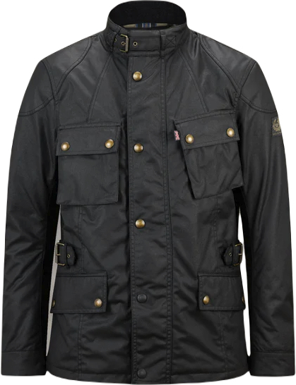 Belstaff Crosby waterproof Motorcycle Wax Jacket black S Figure 1