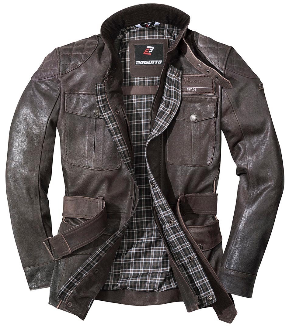 Bogotto Bristol Motorcycle Leather Jacket brown 60 Figure 3