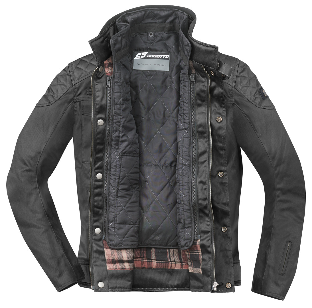 Bogotto Barton waterproof Motorcycle Waxed Jacket black XL Figure 5