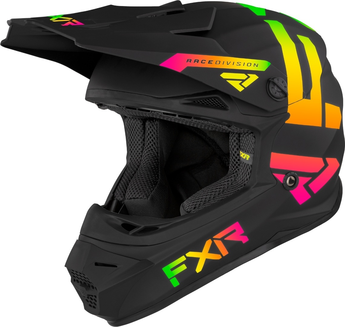 FXR Legion MX Gear Cască de motocross pentru tineret Negru/Portocaliu/Alb Y/L (52/53) Figura 1