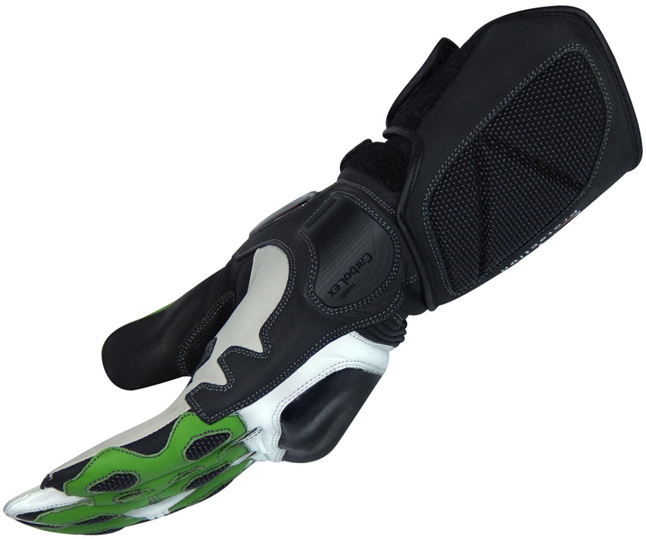 Orina Force Luvas de motocicleta preto/branco/verde XL Figura 2