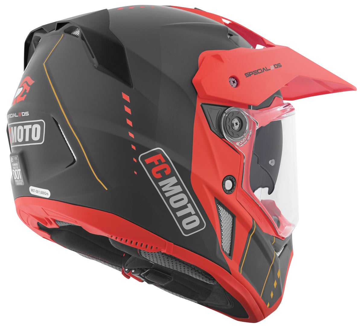 FC-Moto Merkur Pro Air Casco Enduro nero/rosso XL Figura 6