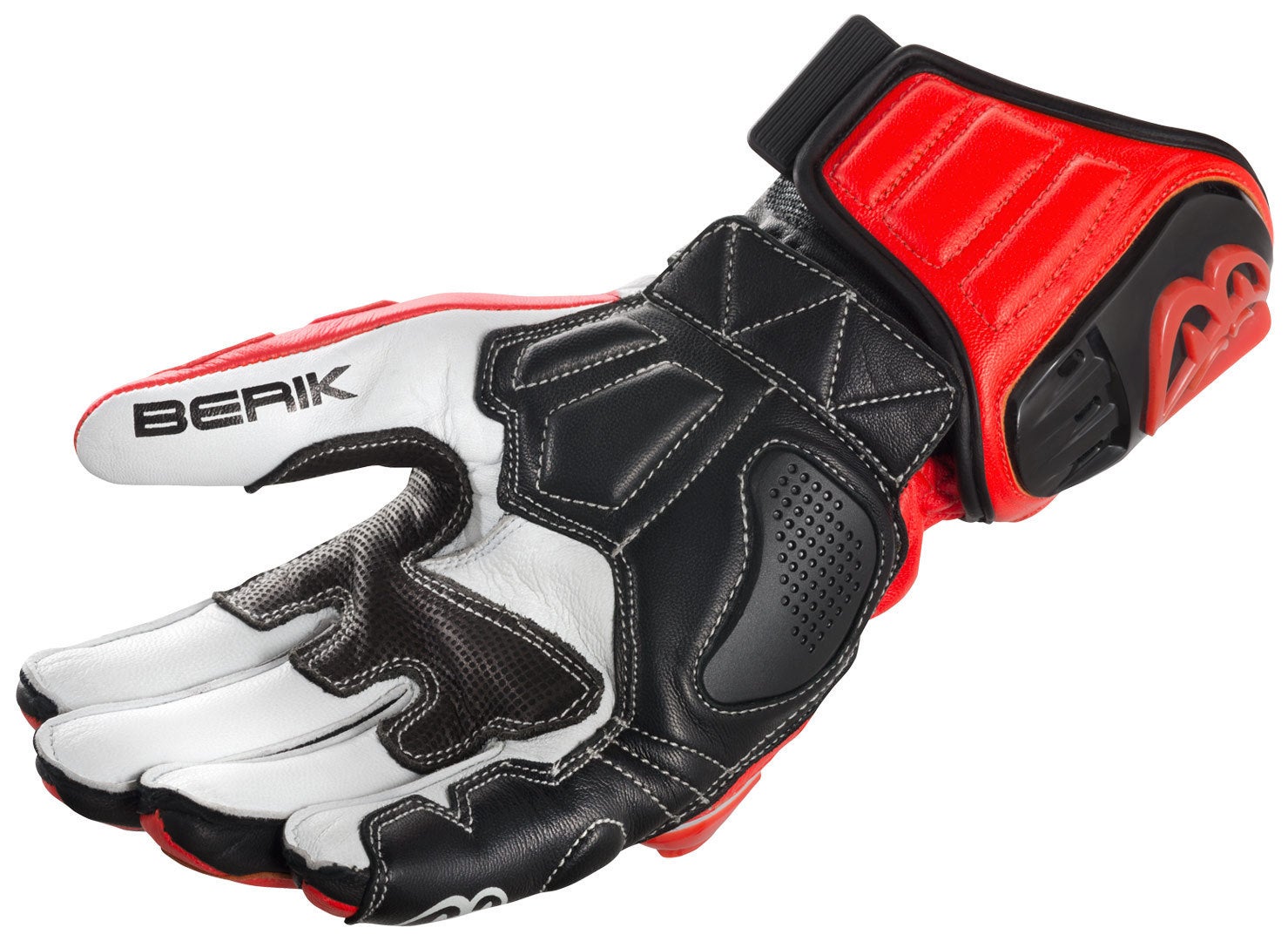 Berik Track Plus Motorcykel handsker rød/sort/hvid 2XL Figur 2