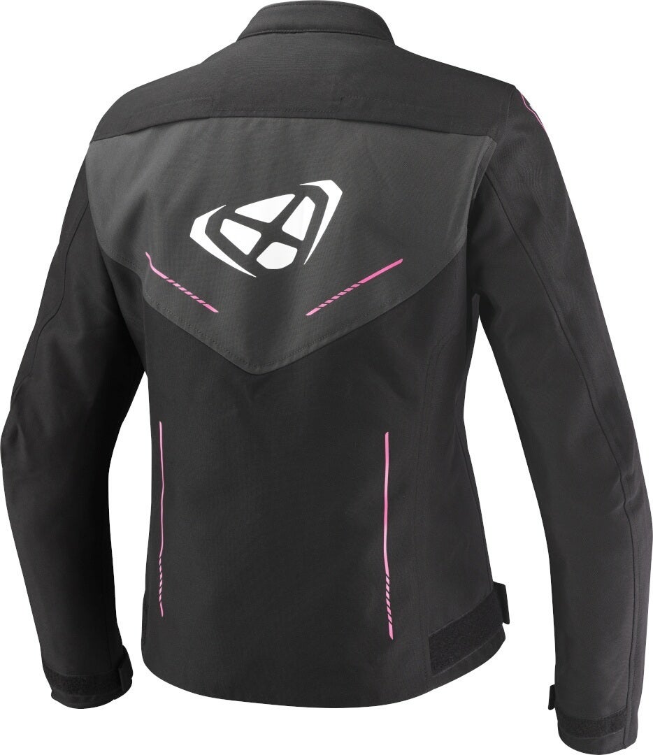 Ixon Prodigy Veste textile imperméable à l’eau pour dames Noir/Gris/Rose M Figure 2