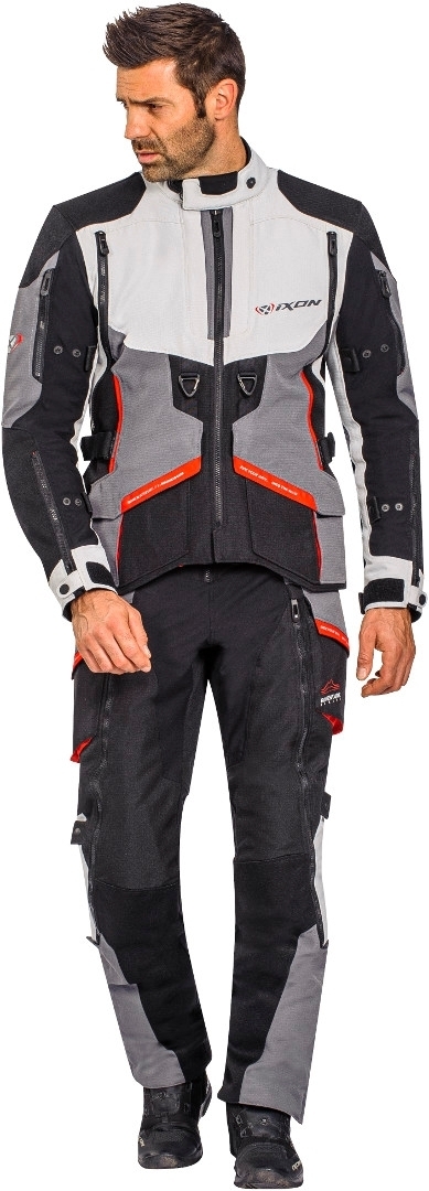 Ixon Ragnar Motorcycle Textile Jacket black/grey/red L Figure 3