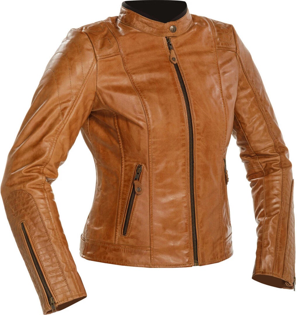 Richa Lausanne Dames motorfiets lederen jas Lichtbruin 42 Figuur 1