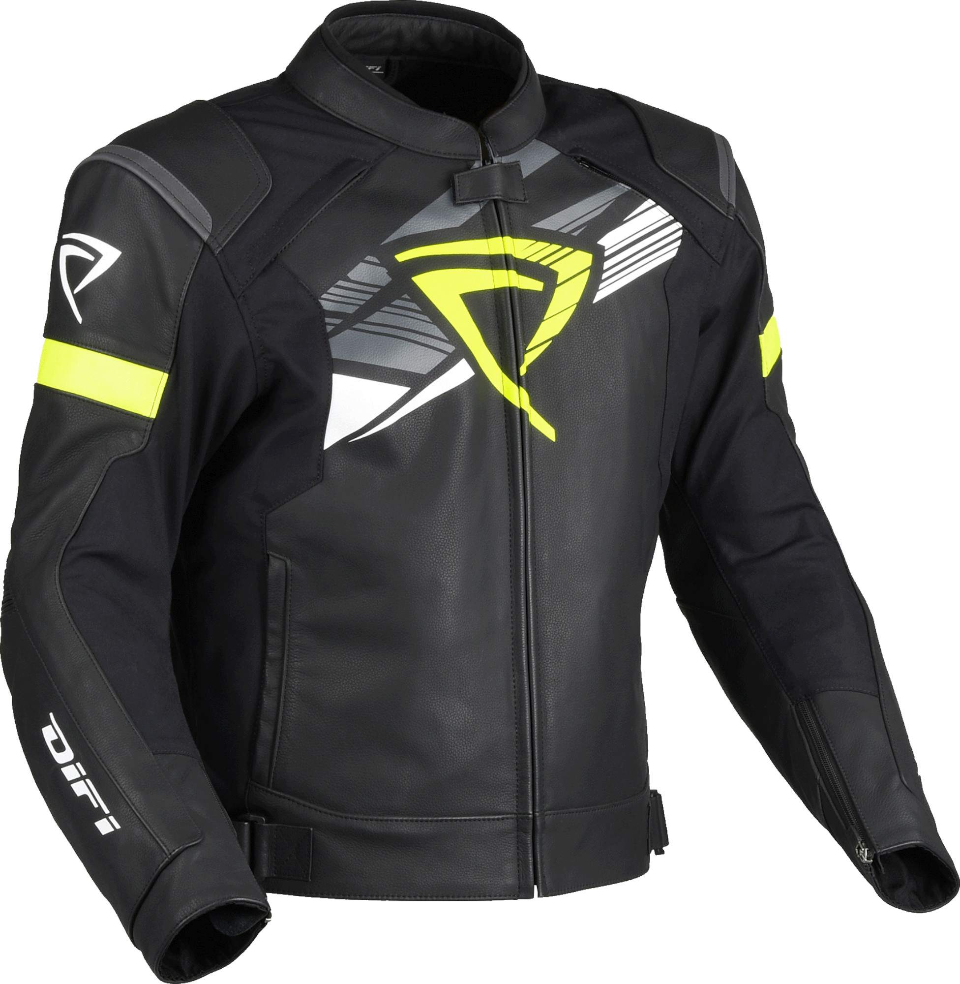 DIFI Sonic Motorrad Lederjacke schwarz/gelb 56 Abbildung 1