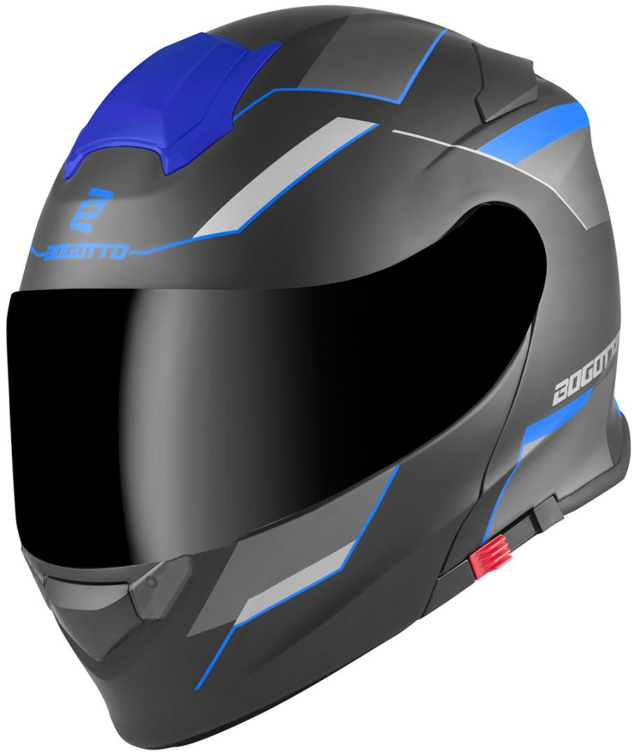 Bogotto V271 Delta Hjälm svart matt/blå 2XL Figur 2