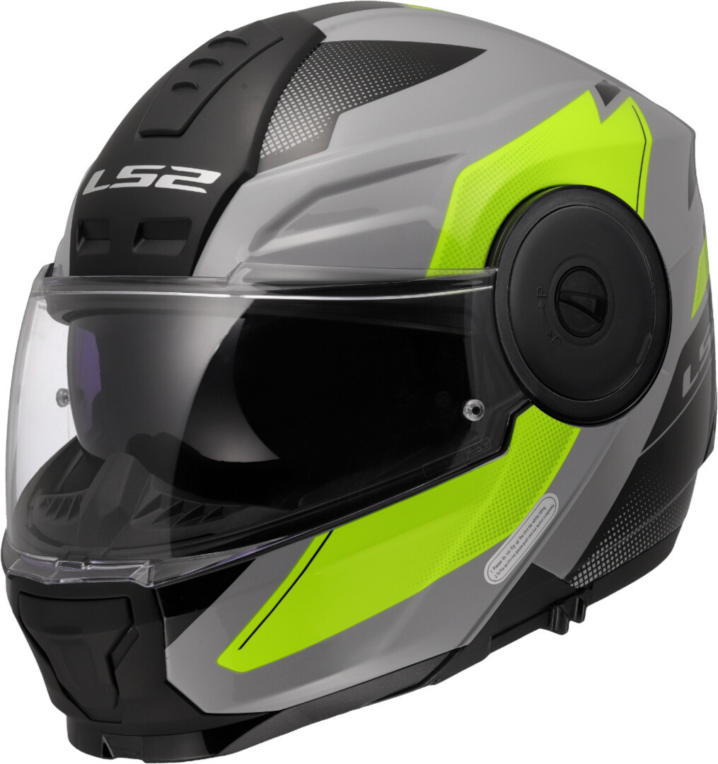 LS2 FF902 Scope II Duria Casco Grigio/Giallo neon S (55/56) Figura 1