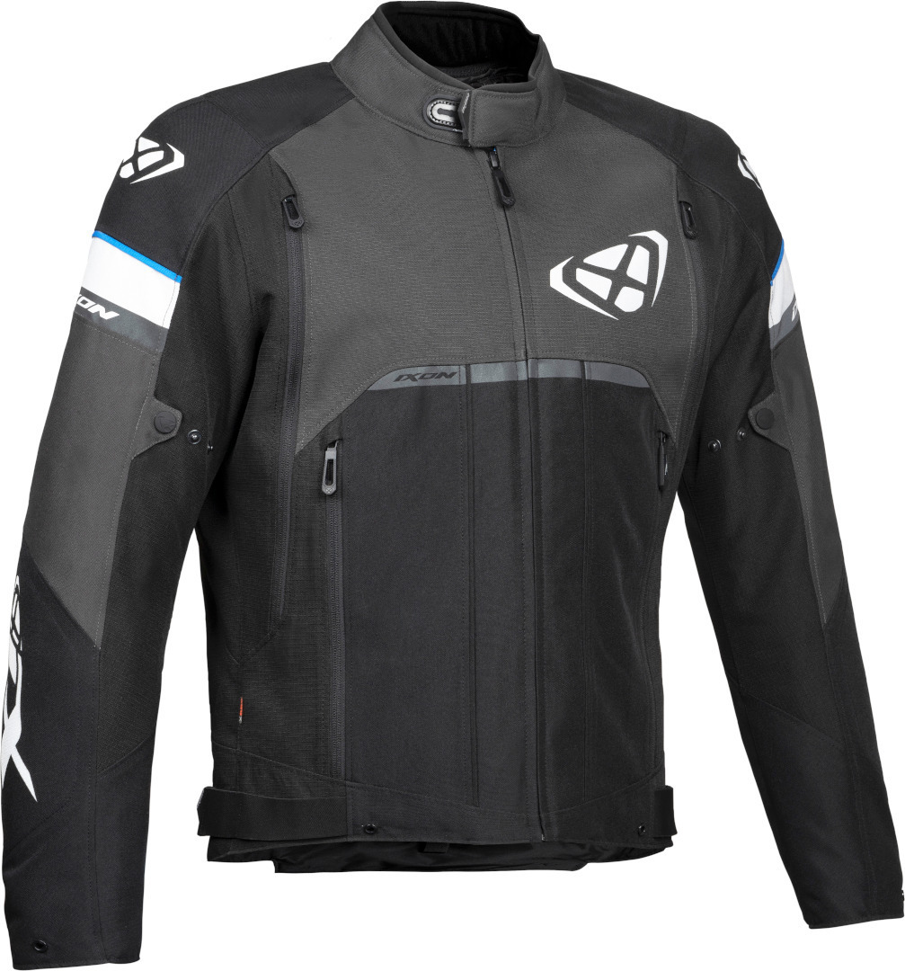 Ixon Allroad Motorcykel Textil Jacka svart/antracit/blått S Figur 1