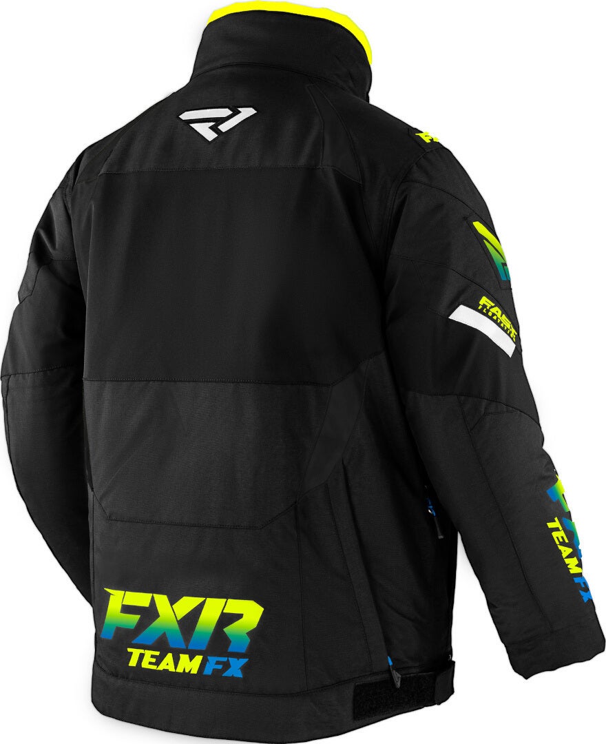 FXR Team FX 2-in-1 2023 Snowmobile Jacket black/blue/yellow XL Figure 2