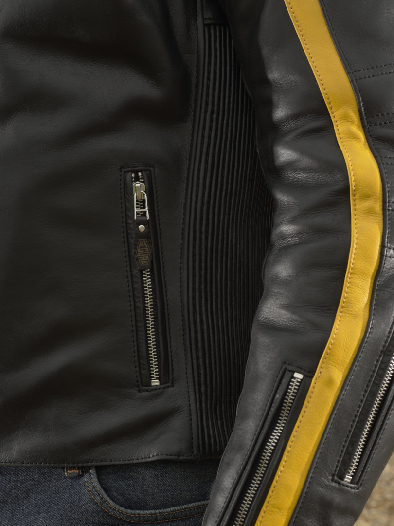 Segura Formula Motorcycle Leather Jacket black/yellow L Figure 4